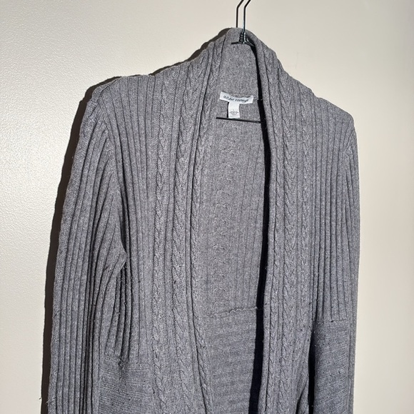 Autumn Cashmere Cabled Rib Drape Cardigan - Picture 2 of 10